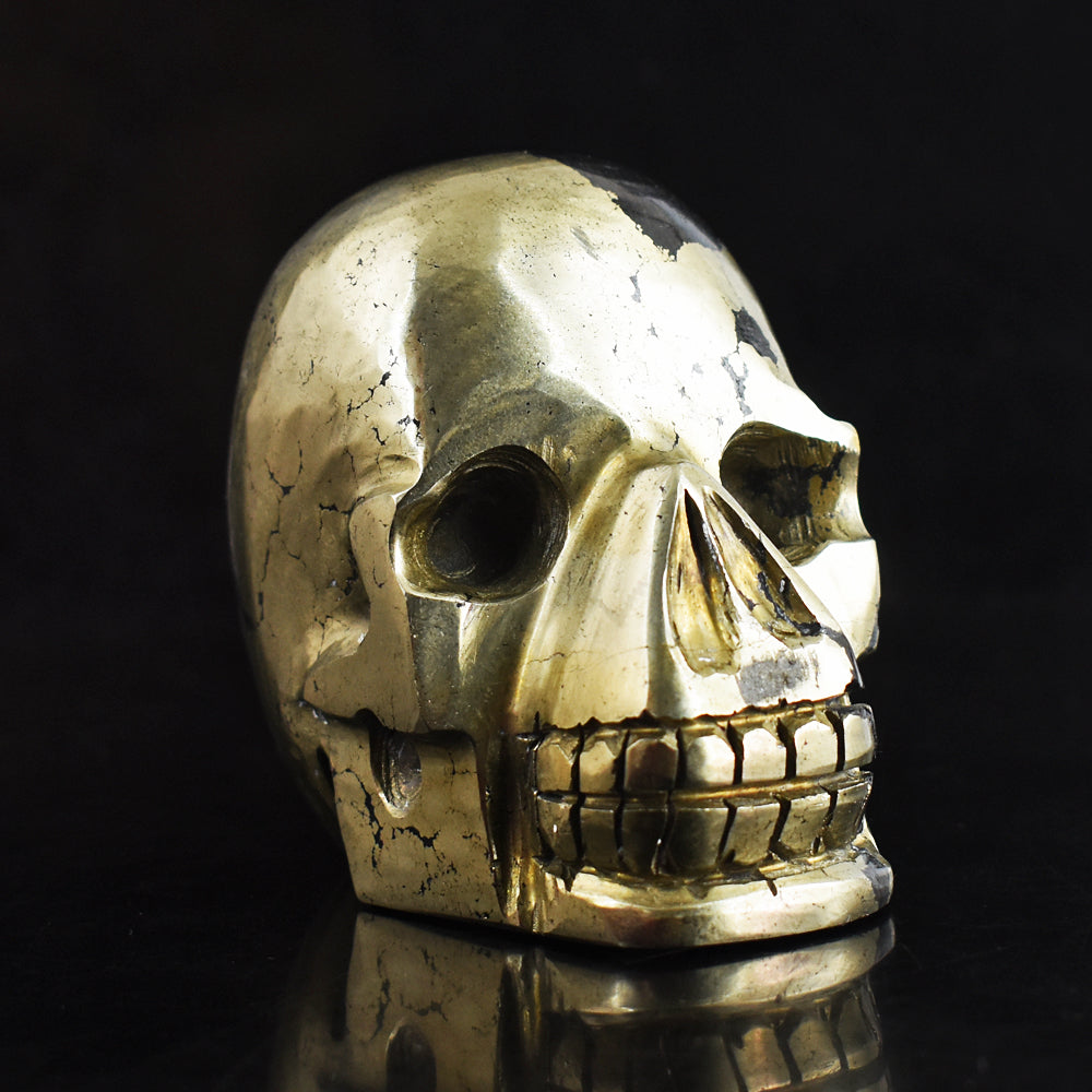 Artisian  3116.00 Carats Genuine  Golden  Pyrite  Hand  Carved  Skull  Gemstone  Carving Artisian  3116.00 Carats Genuine  Golden  Pyrite  Hand  Carved  Skull  Gemstone  Carving