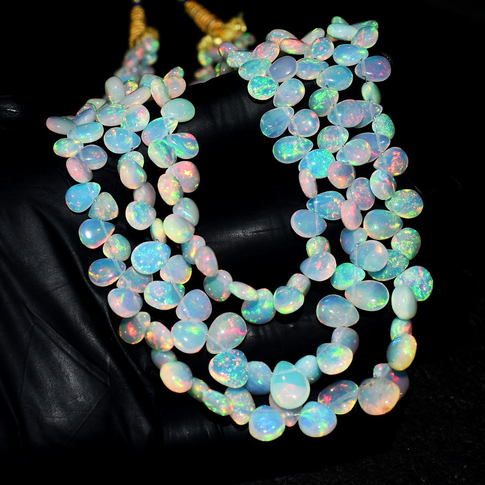 Mega Sale - 100% Awesome 208.00 Cts Genuine Ethiopian Opal Beads Necklace Mega Sale - 100% Awesome 208.00 Cts Genuine Ethiopian Opal Beads Necklace