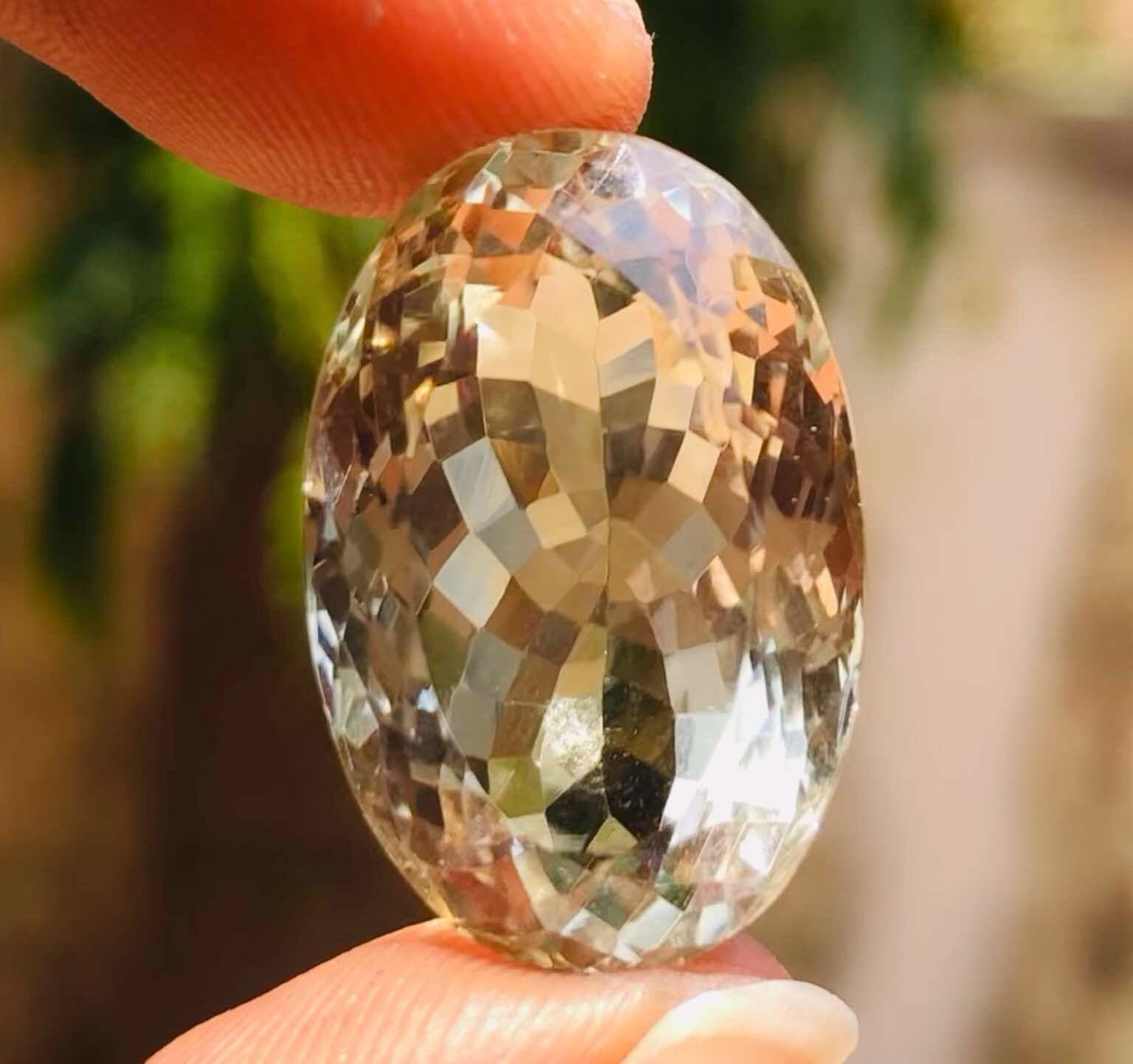 Amazing 29.00 Cts Genuine Prasiolite Faceted Loose Gemstone Amazing 29.00 Cts Genuine Prasiolite Faceted Loose Gemstone