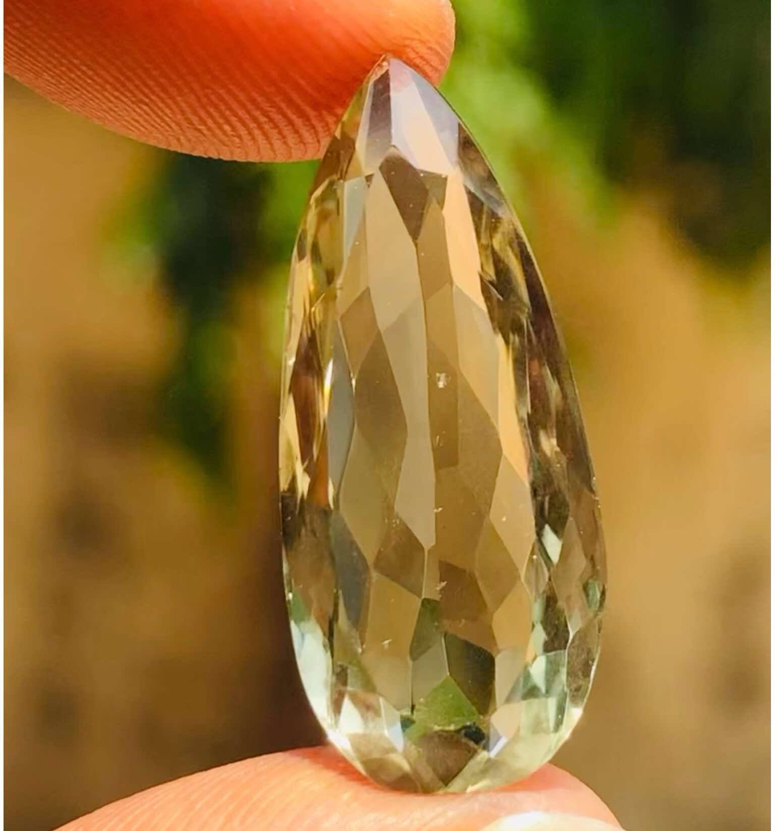 Beautiful 12.00 Cts Genuine Prasiolite Faceted Loose Gemstone Beautiful 12.00 Cts Genuine Prasiolite Faceted Loose Gemstone