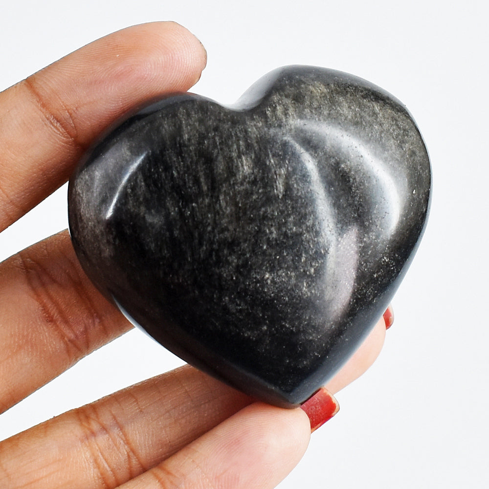 309.00 Carats  Genuine  Obsidian  Hand  Carved  Healing Heart Gemstone Cabochon 309.00 Carats  Genuine  Obsidian  Hand  Carved  Healing Heart Gemstone Cabochon