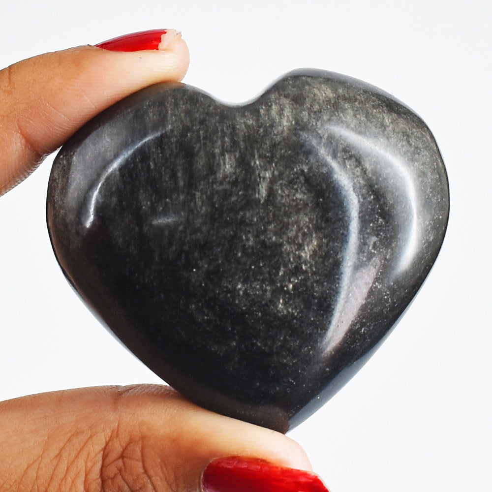309.00 Carats  Genuine  Obsidian  Hand  Carved  Healing Heart Gemstone Cabochon 309.00 Carats  Genuine  Obsidian  Hand  Carved  Healing Heart Gemstone Cabochon