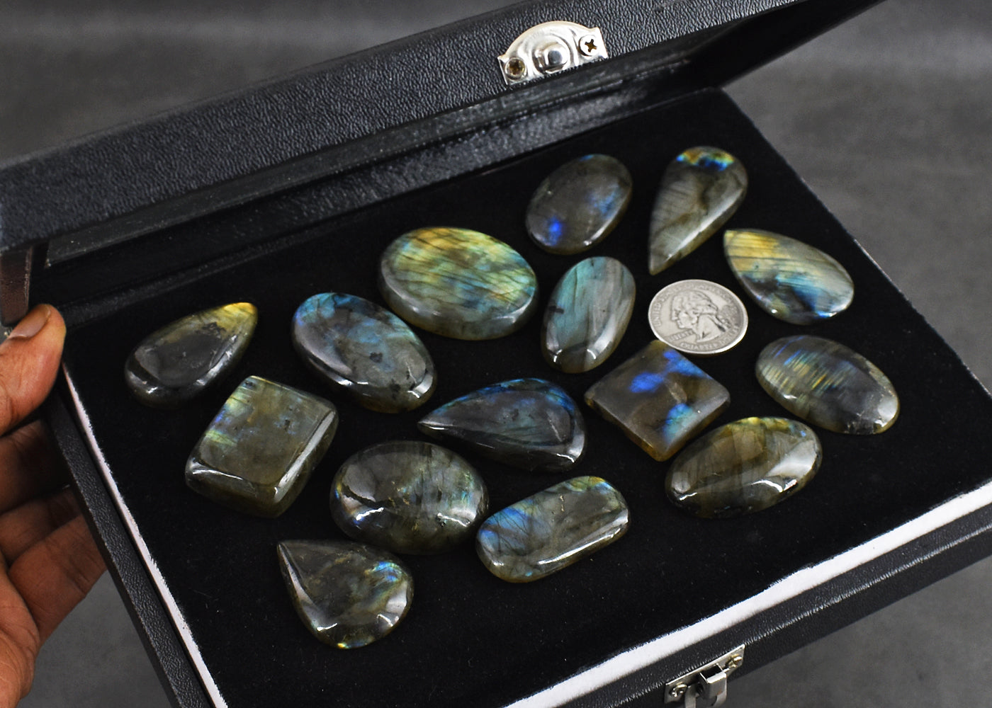 Amazing Flash Labradorite 814.00 Cts Genuine Untreated Gemstone Cabochon Lot Amazing Flash Labradorite 814.00 Cts Genuine Untreated Gemstone Cabochon Lot