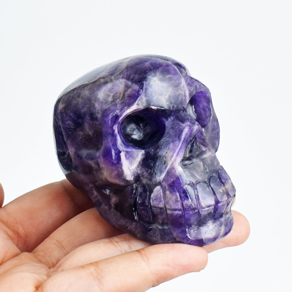 Natural  1169.00 Carats  Genuine Purple Amethyst Hand Carved Crystal Skull  Gemstone  Carving Natural  1169.00 Carats  Genuine Purple Amethyst Hand Carved Crystal Skull  Gemstone  Carving