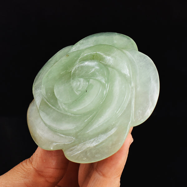 2.2 Natural Green Aventurine Hand Carved Crystal Skull Sculpture