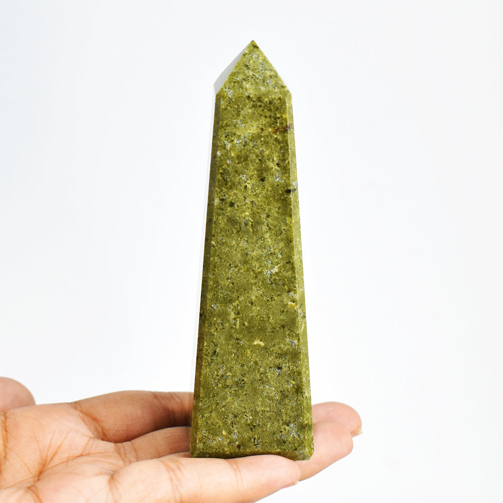 Natural 885.00 Cts Green Garnet  Hand Carved Crystal Healing Point Gemstone Carving Natural 885.00 Cts Green Garnet  Hand Carved Crystal Healing Point Gemstone Carving
