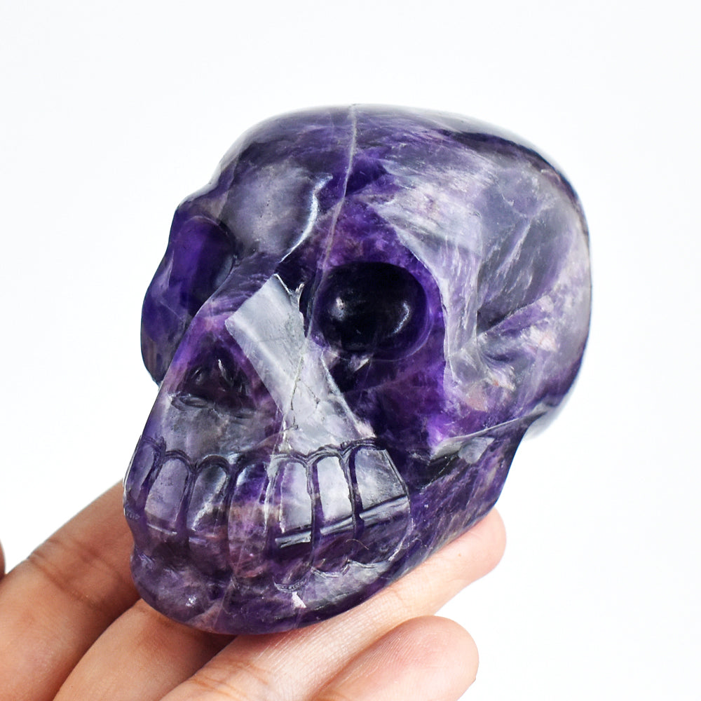 Natural  1169.00 Carats  Genuine Purple Amethyst Hand Carved Crystal Skull  Gemstone  Carving Natural  1169.00 Carats  Genuine Purple Amethyst Hand Carved Crystal Skull  Gemstone  Carving