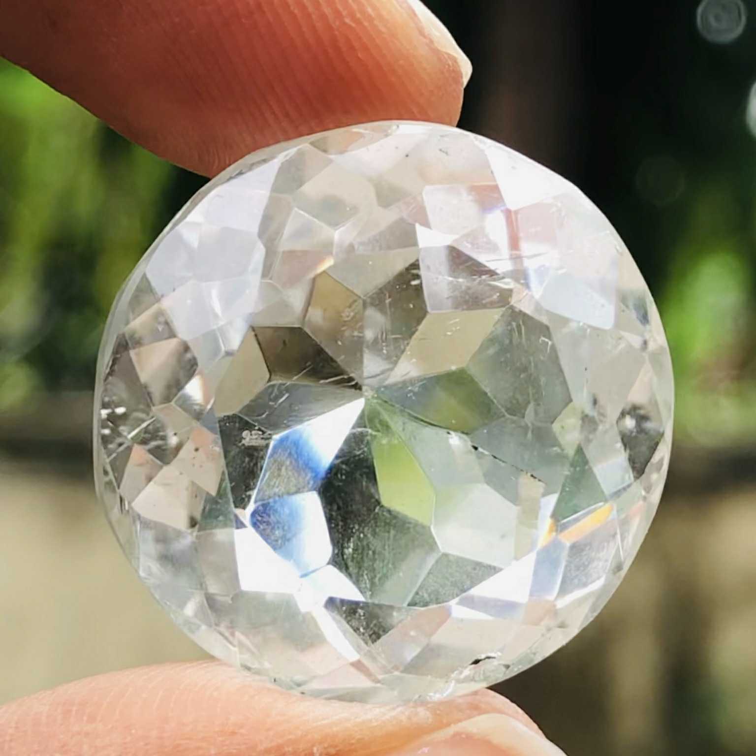 Artisian 50.00 Cts Genuine White Quartz Faceted Loose Gemstone Artisian 50.00 Cts Genuine White Quartz Faceted Loose Gemstone