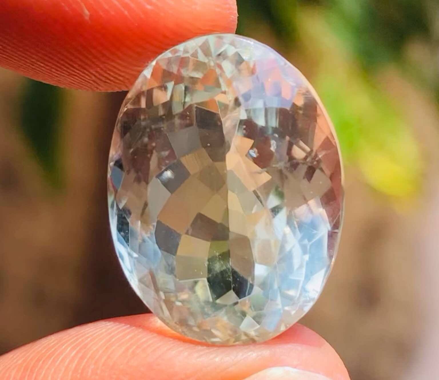 Amazing 24.00 Cts Prasiolite Faceted Loose Gemstone Amazing 24.00 Cts Prasiolite Faceted Loose Gemstone