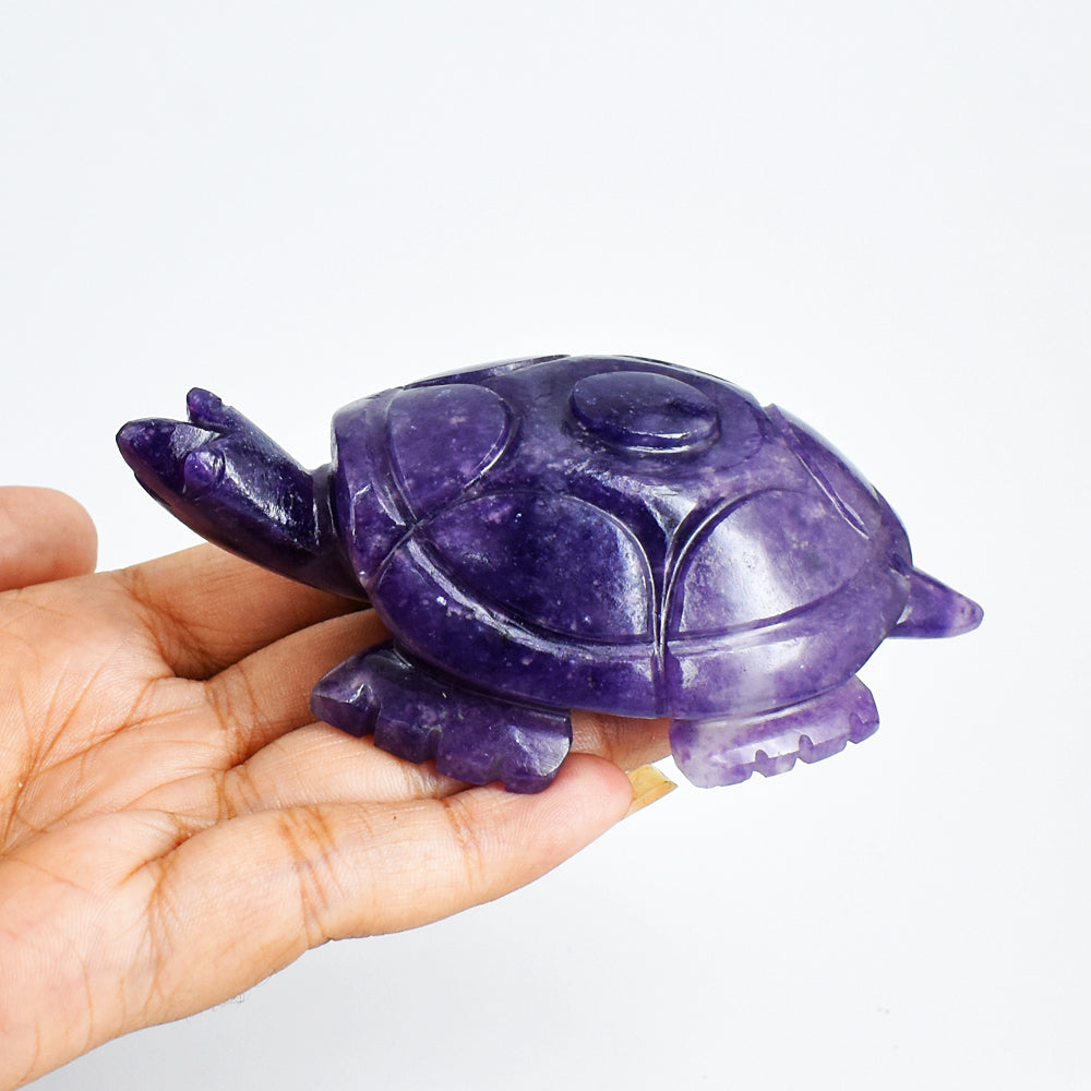 Gorgeous  749.00 Carats  Genuine Lepidolite Hand Carved Crystal  Gemstone Turtle Carving Gorgeous  749.00 Carats  Genuine Lepidolite Hand Carved Crystal  Gemstone Turtle Carving