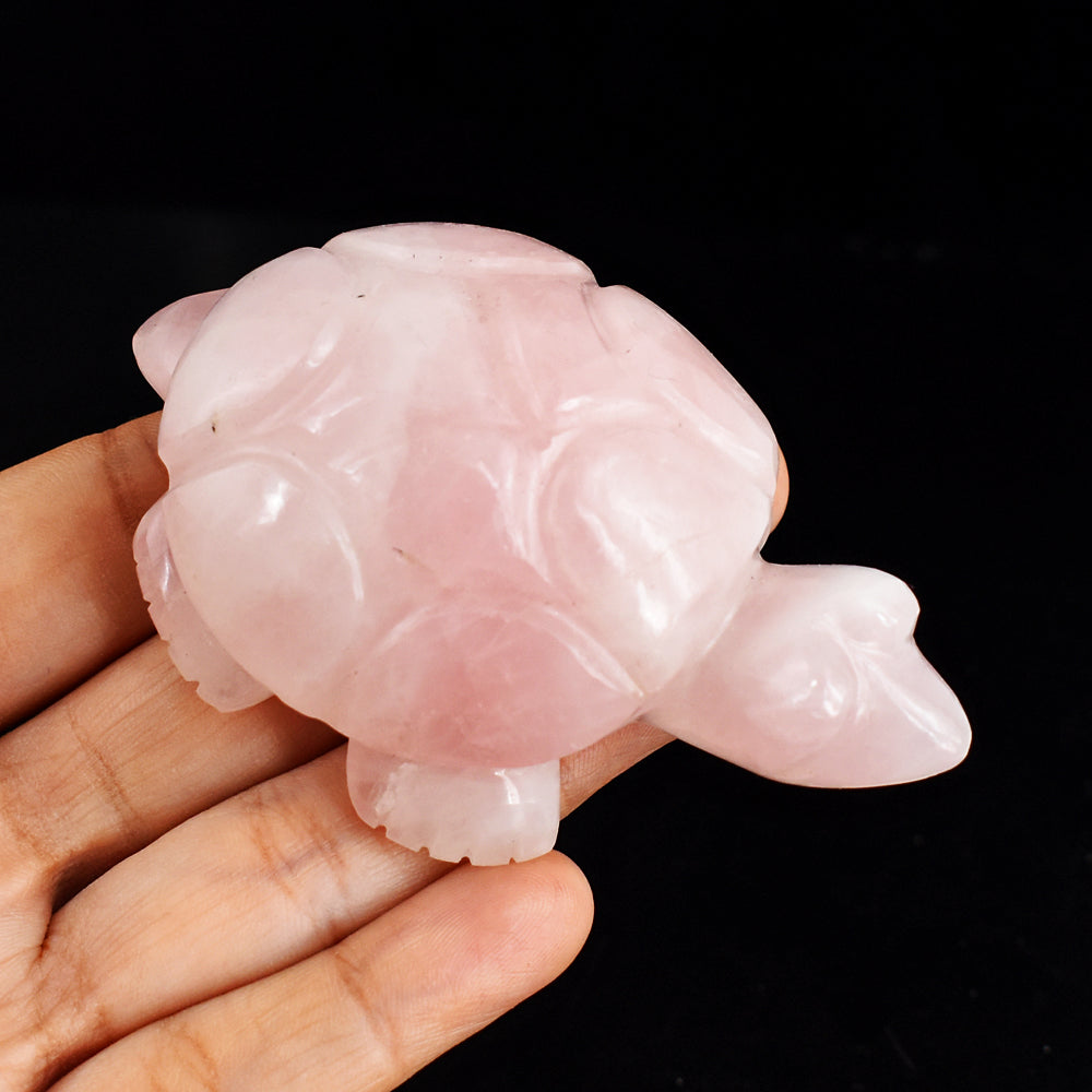 Natural  661.00 Carats Genuine Pink Rose Quartz Hand Carved Crystal  Gemstone Turtle Carving Natural  661.00 Carats Genuine Pink Rose Quartz Hand Carved Crystal  Gemstone Turtle Carving
