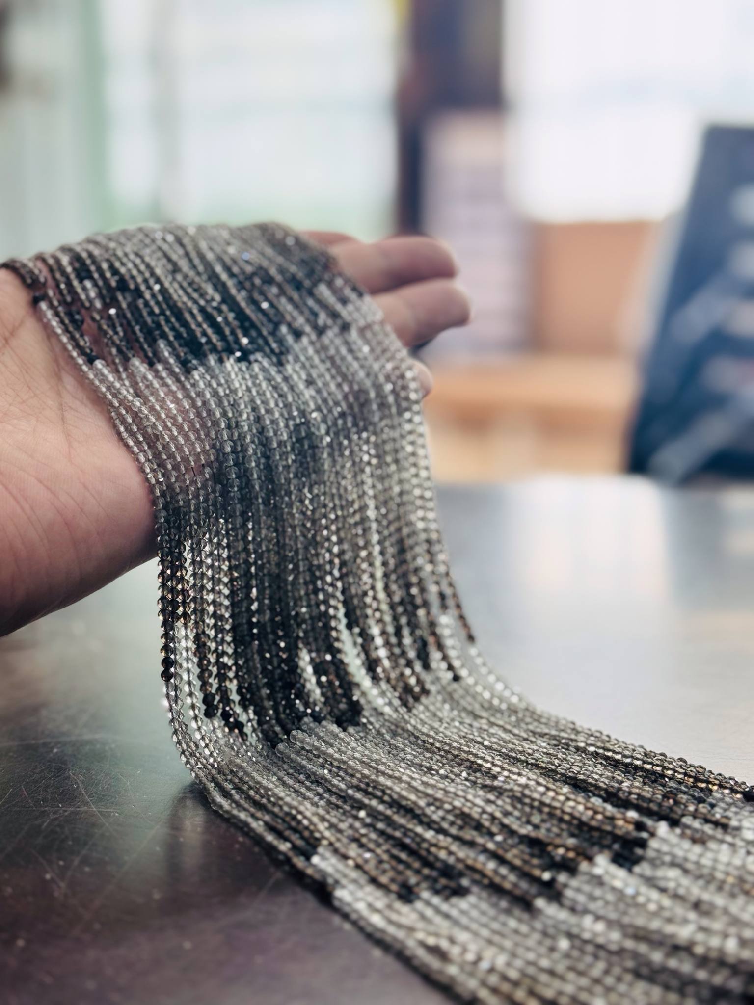 Mega Sale - 100% Genuine Exclusive Shaded Smoky Quartz Faceted Beads Strand Mega Sale - 100% Genuine Exclusive Shaded Smoky Quartz Faceted Beads Strand