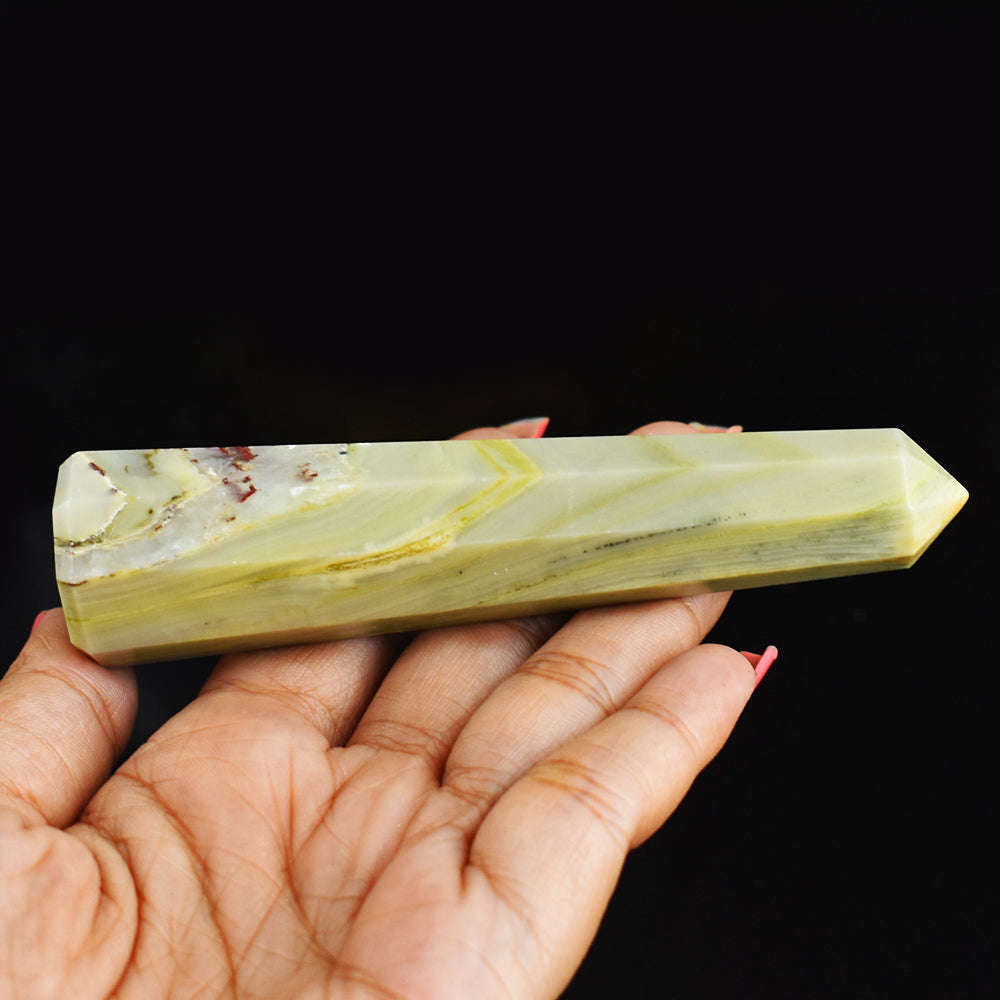 gemsmore:Amazing   425.00 Cts  Genuine   Hand Carved  Serpentine  Healing Point gemsmore:Amazing   425.00 Cts  Genuine   Hand Carved  Serpentine  Healing Point