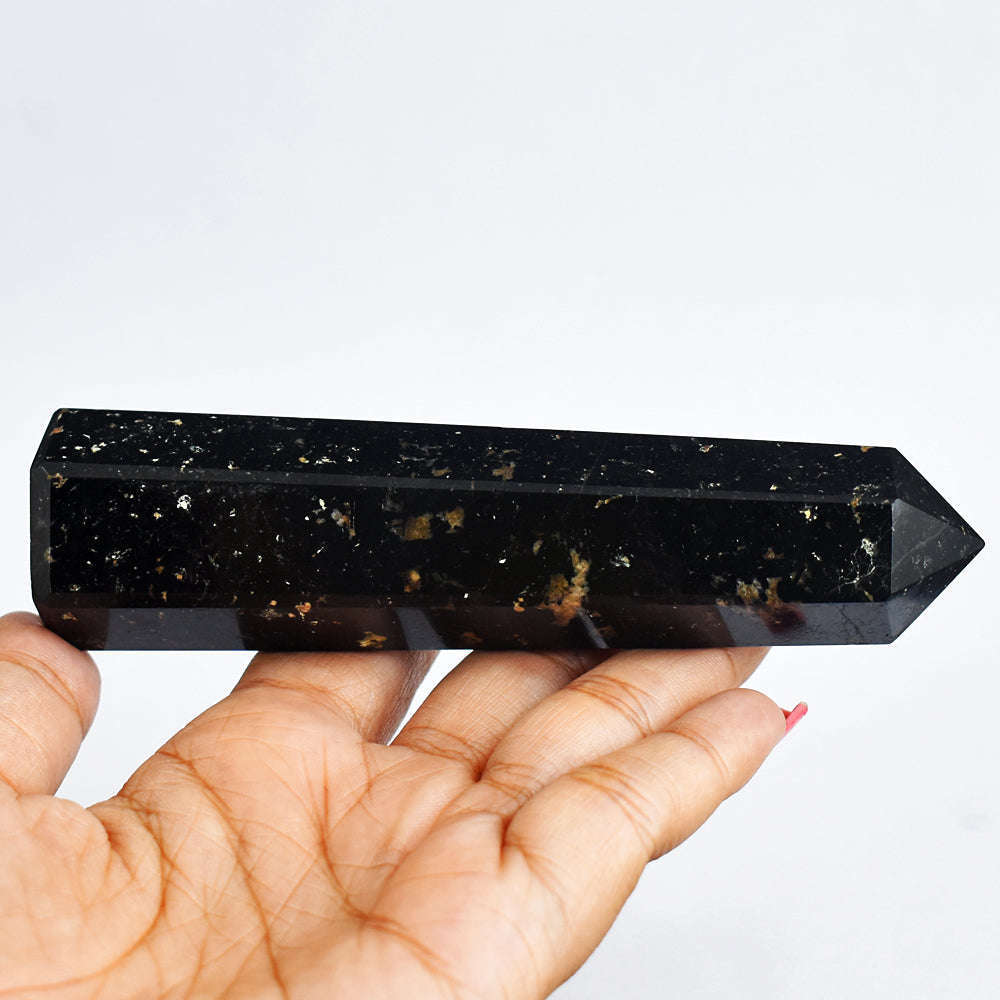 gemsmore:Amazing 945.00 Carats  Genuine  Hand  Carved  Black Tourmaline Healing  Point gemsmore:Amazing 945.00 Carats  Genuine  Hand  Carved  Black Tourmaline Healing  Point