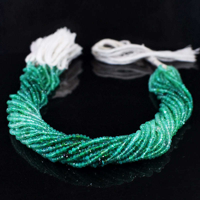gemsmore:1 pc 02-03mm Faceted Green Fluorite Drilled Beads Strand 13 inches gemsmore:1 pc 02-03mm Faceted Green Fluorite Drilled Beads Strand 13 inches