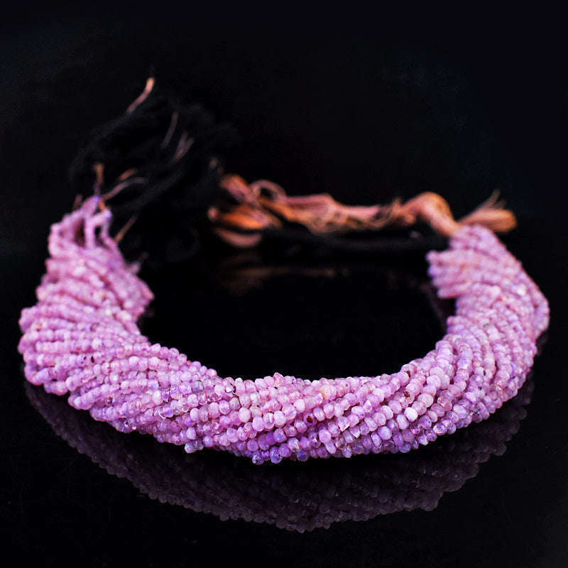 gemsmore:1 pc 02-03mm Faceted Pink Labradorite Drilled Beads Strand 13 inches gemsmore:1 pc 02-03mm Faceted Pink Labradorite Drilled Beads Strand 13 inches