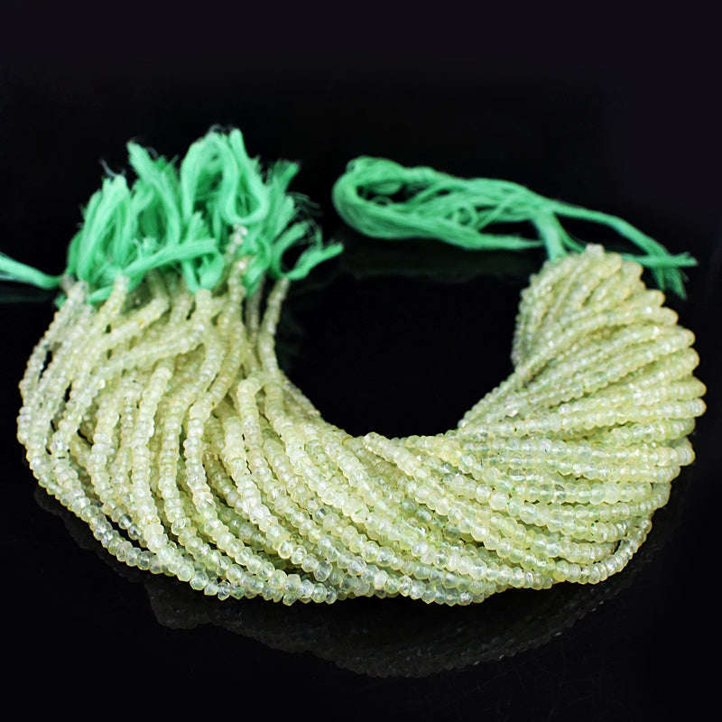 gemsmore:1 pc 03mm Faceted Phrenite Drilled Beads Strand 13 inches gemsmore:1 pc 03mm Faceted Phrenite Drilled Beads Strand 13 inches