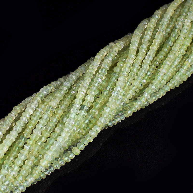 gemsmore:1 pc 03mm Faceted Phrenite Drilled Beads Strand 13 inches gemsmore:1 pc 03mm Faceted Phrenite Drilled Beads Strand 13 inches