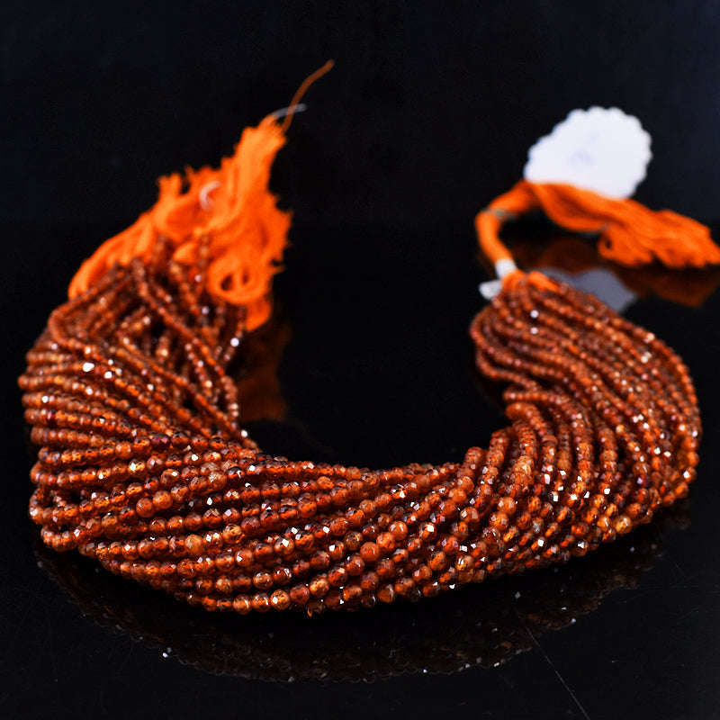 gemsmore:1 pc 03mm Faceted Spessartite Garnet Drilled Beads Strand 13 inches gemsmore:1 pc 03mm Faceted Spessartite Garnet Drilled Beads Strand 13 inches