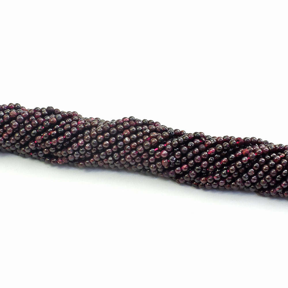 gemsmore:1 pc 03mm Red Garnet  Drilled Beads Strand 13 inches gemsmore:1 pc 03mm Red Garnet  Drilled Beads Strand 13 inches