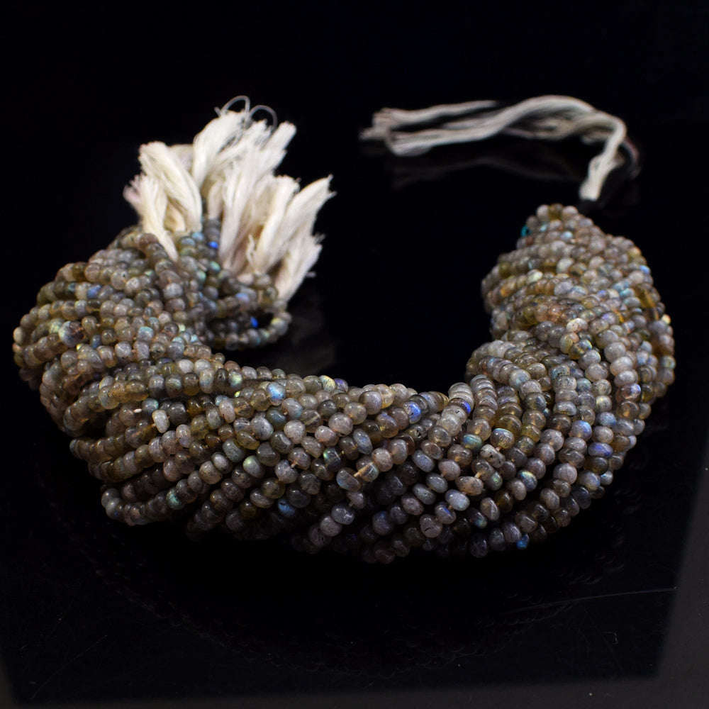 gemsmore:1 pc 04mm Labradorite Drilled Beads Strand 13 inches gemsmore:1 pc 04mm Labradorite Drilled Beads Strand 13 inches