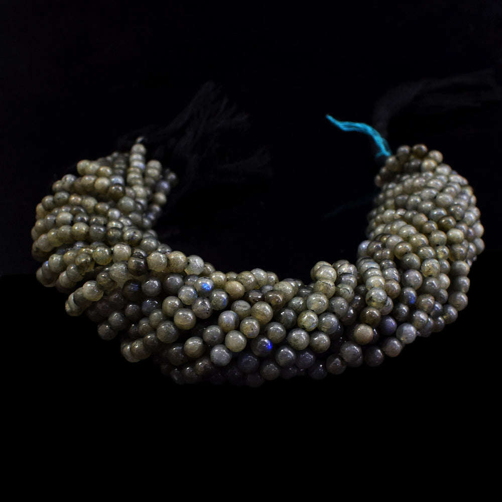 gemsmore:1 pc 06mm Labradorite Drilled Beads Strand 13 inches gemsmore:1 pc 06mm Labradorite Drilled Beads Strand 13 inches