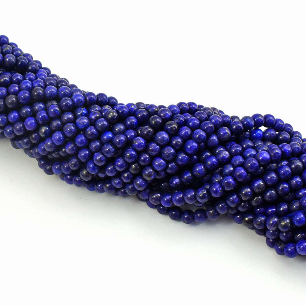 gemsmore:1 pc 06mm Lapis Lazuli  Drilled Beads Strand 13 inches gemsmore:1 pc 06mm Lapis Lazuli  Drilled Beads Strand 13 inches