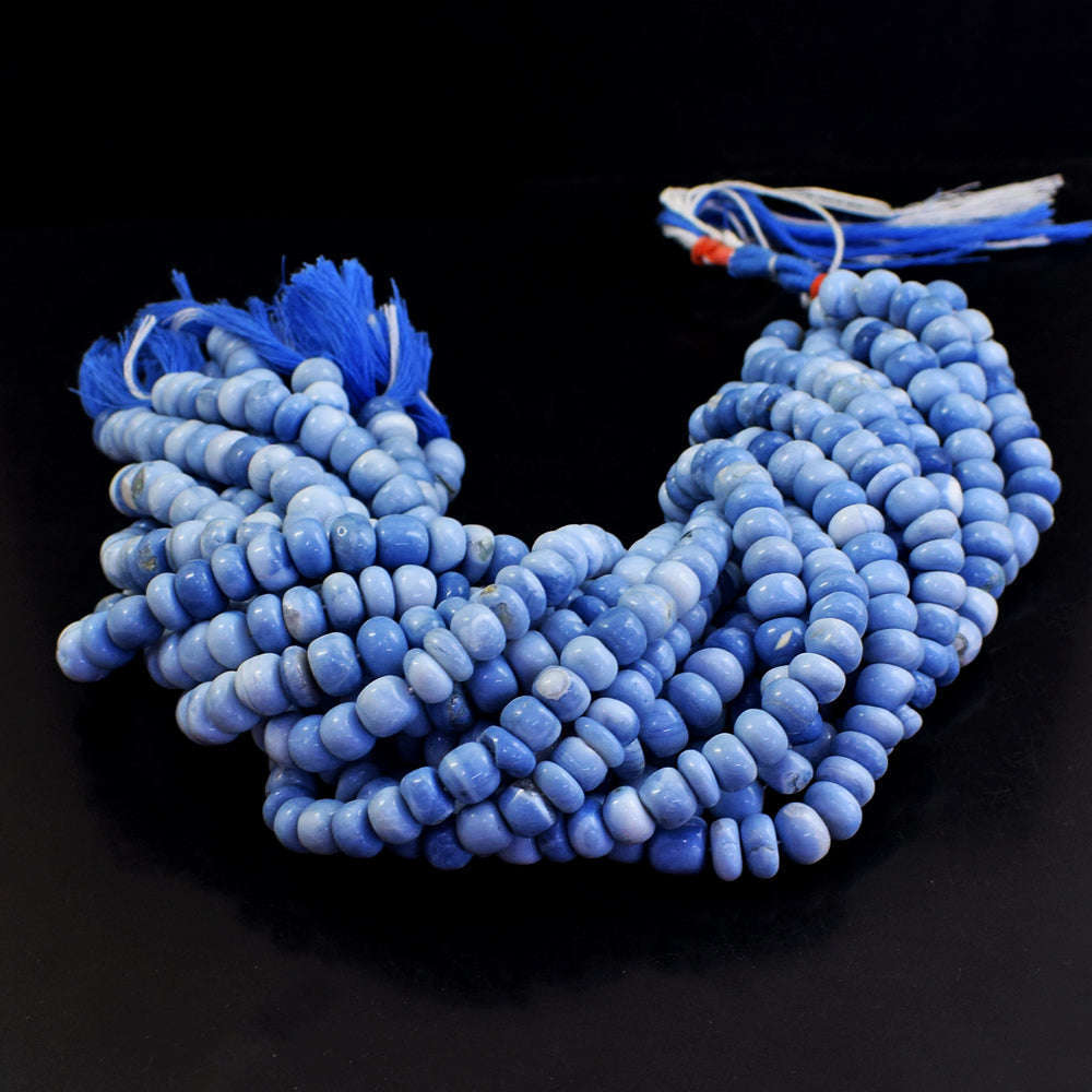 gemsmore:1 pc 09-10mm Blue Lace Agate Drilled Beads Strand 13  inches gemsmore:1 pc 09-10mm Blue Lace Agate Drilled Beads Strand 13  inches