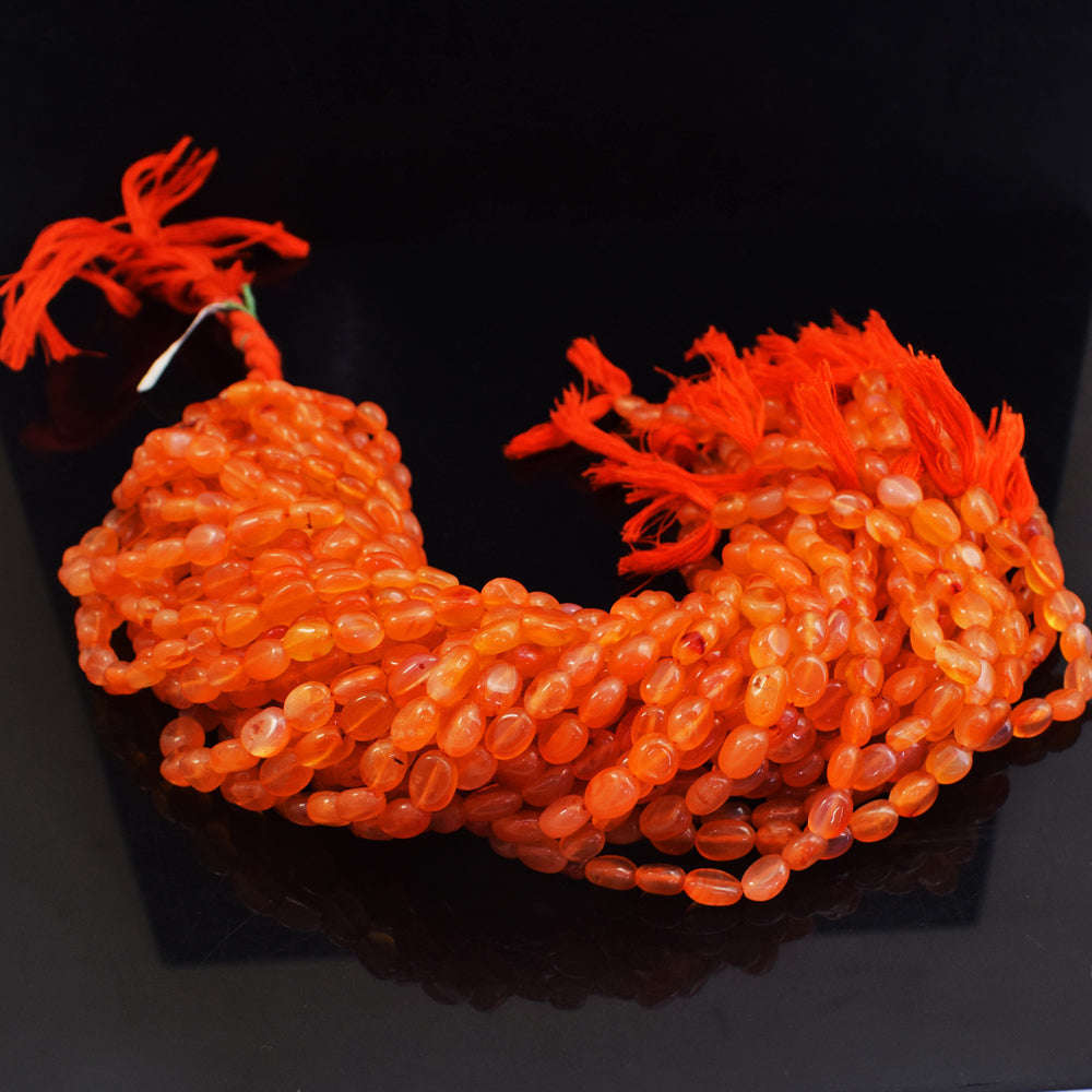 gemsmore:1 pc 09-11mm Carnelian  Drilled Beads Strand 13 inches gemsmore:1 pc 09-11mm Carnelian  Drilled Beads Strand 13 inches