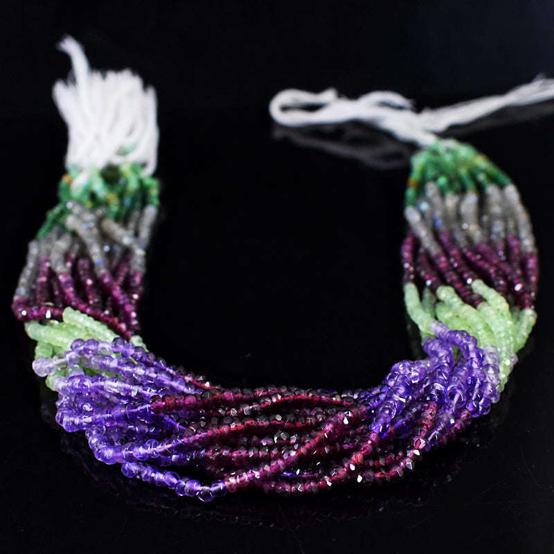 gemsmore:1 pc 2-3mm Faceted Mix Gem Drilled Beads Strand 13 inches gemsmore:1 pc 2-3mm Faceted Mix Gem Drilled Beads Strand 13 inches