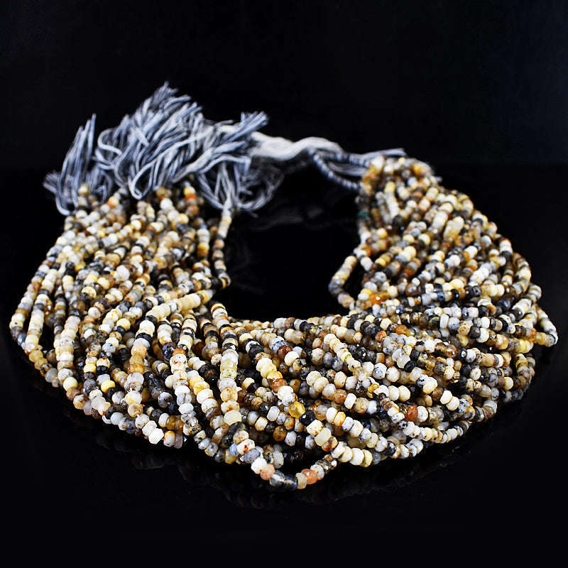 gemsmore:1 pc 3-4mm Faceted Dendrite Opal Drilled Beads Strand 13 inches gemsmore:1 pc 3-4mm Faceted Dendrite Opal Drilled Beads Strand 13 inches