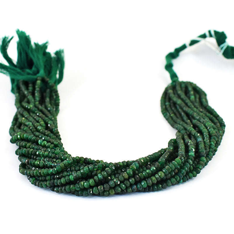 gemsmore:1 pc 3-4mm Faceted Jade Drilled Beads Strand 13 inches gemsmore:1 pc 3-4mm Faceted Jade Drilled Beads Strand 13 inches