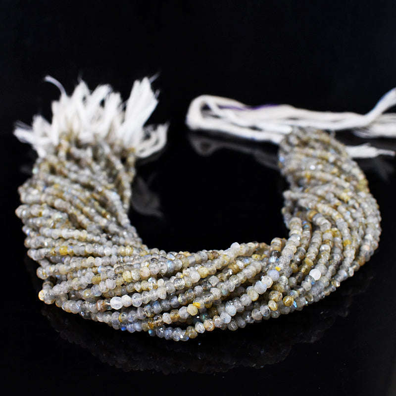 gemsmore:1 pc 3-4mm Faceted Labradorite Drilled Beads Strand 13 inches gemsmore:1 pc 3-4mm Faceted Labradorite Drilled Beads Strand 13 inches