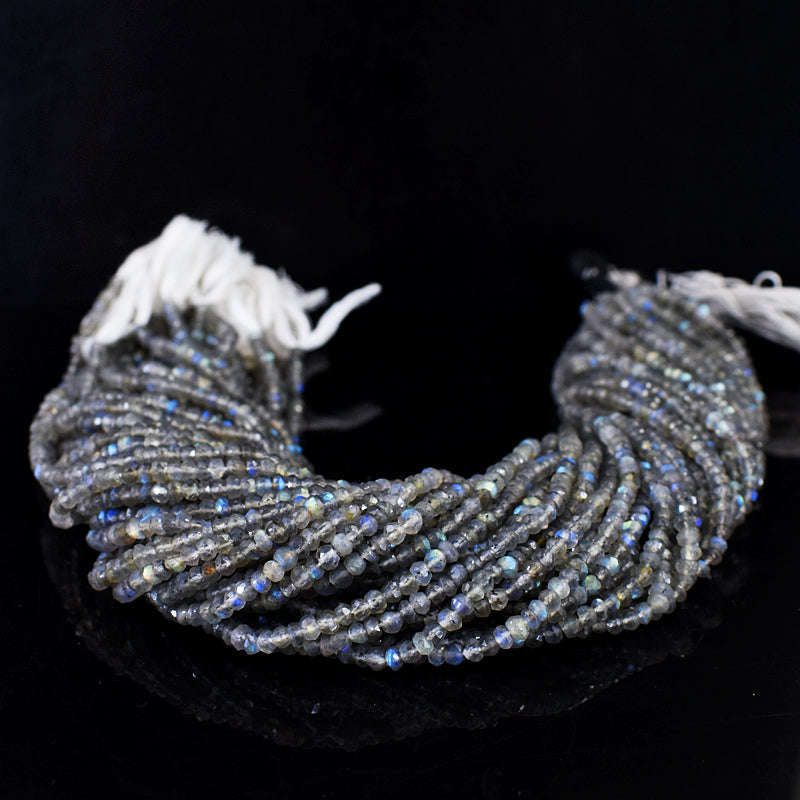 gemsmore:1 pc 3-4mm Faceted Labradorite Drilled Beads Strand 13 inches gemsmore:1 pc 3-4mm Faceted Labradorite Drilled Beads Strand 13 inches