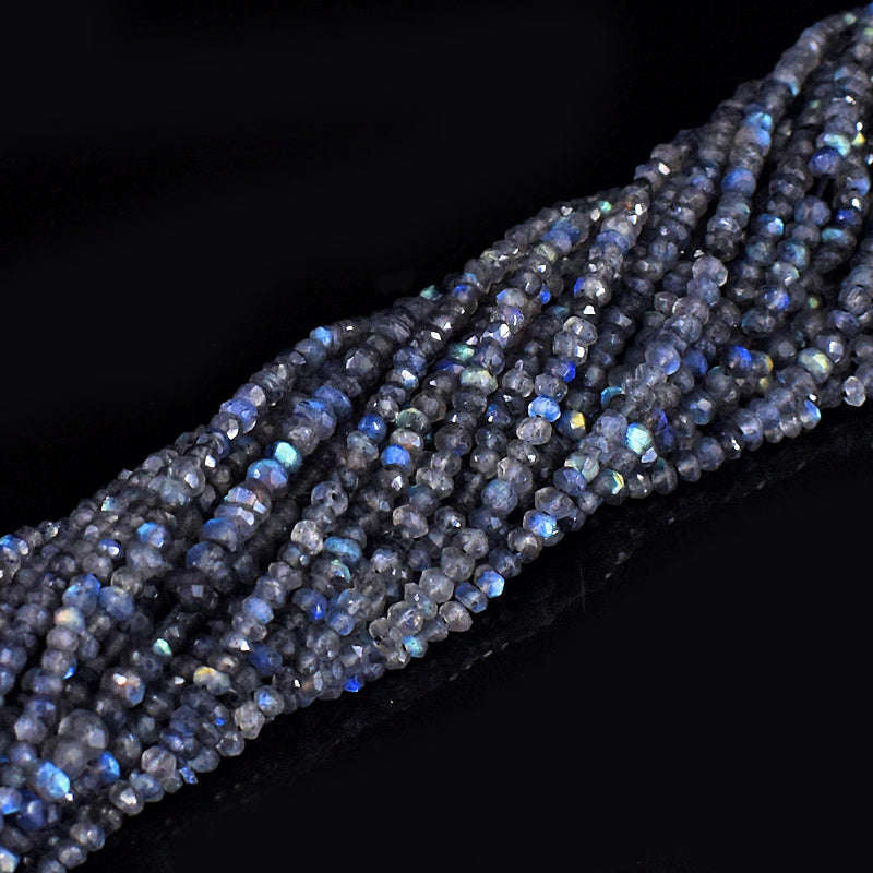 gemsmore:1 pc 3-4mm Faceted Labradorite Drilled Beads Strand 13 inches gemsmore:1 pc 3-4mm Faceted Labradorite Drilled Beads Strand 13 inches