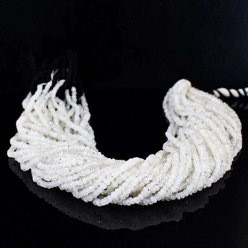 gemsmore:1 pc 3-4mm Faceted Moonstone Drilled Beads Strand 13 inches gemsmore:1 pc 3-4mm Faceted Moonstone Drilled Beads Strand 13 inches