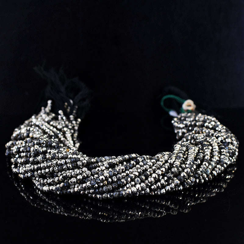 gemsmore:1 pc 3-4mm Faceted Pyrite Drilled Beads Strand 13 inches gemsmore:1 pc 3-4mm Faceted Pyrite Drilled Beads Strand 13 inches