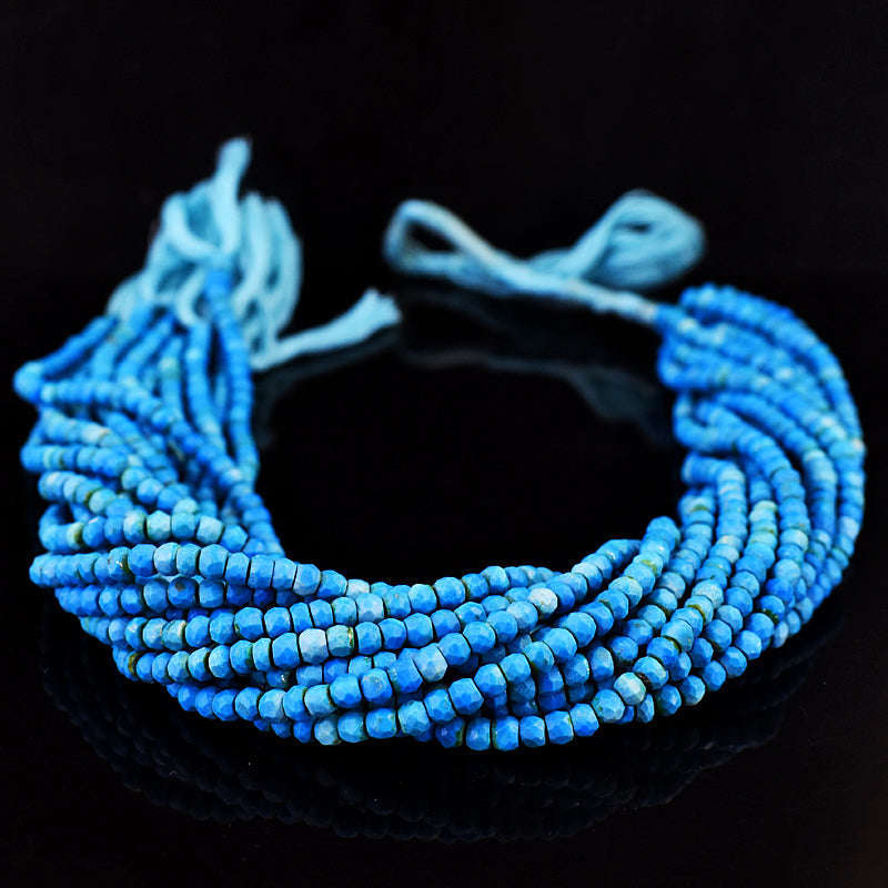 gemsmore:1 pc 3-4mm Faceted Turquoise Drilled Beads Strand 13 inches gemsmore:1 pc 3-4mm Faceted Turquoise Drilled Beads Strand 13 inches