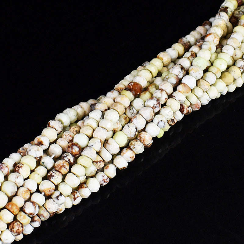 gemsmore:1 pc 4-5mm Faceted Pistachio Jasper Drilled Beads Strand 13 inches gemsmore:1 pc 4-5mm Faceted Pistachio Jasper Drilled Beads Strand 13 inches