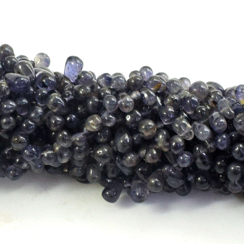 gemsmore:1 pc 6-8mm Iolite  Drilled Beads Strand 13  Inches gemsmore:1 pc 6-8mm Iolite  Drilled Beads Strand 13  Inches