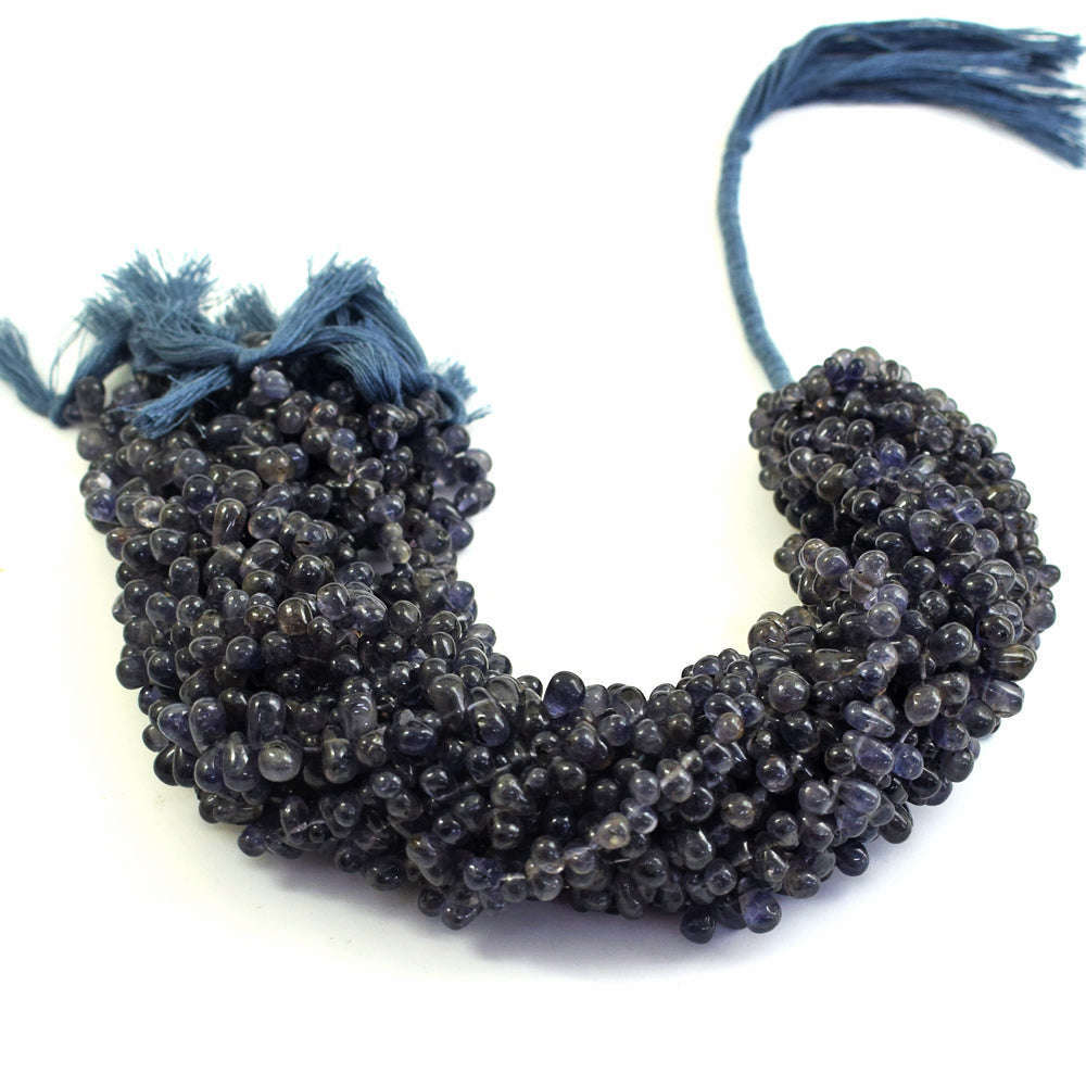 gemsmore:1 pc 6-8mm Iolite  Drilled Beads Strand 13  Inches gemsmore:1 pc 6-8mm Iolite  Drilled Beads Strand 13  Inches