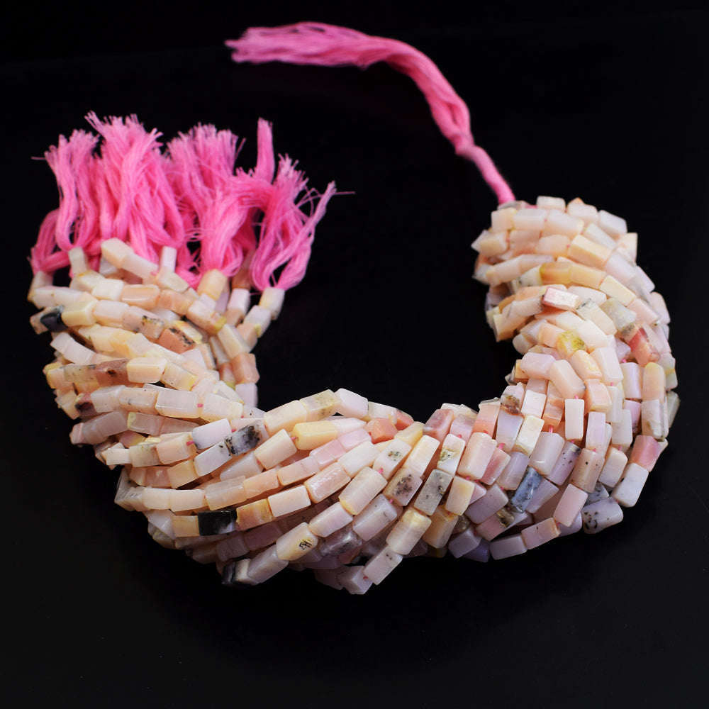 gemsmore:1 pc 7-10mm Pink Australian Opal Drilled Beads Strand 13  Inches gemsmore:1 pc 7-10mm Pink Australian Opal Drilled Beads Strand 13  Inches