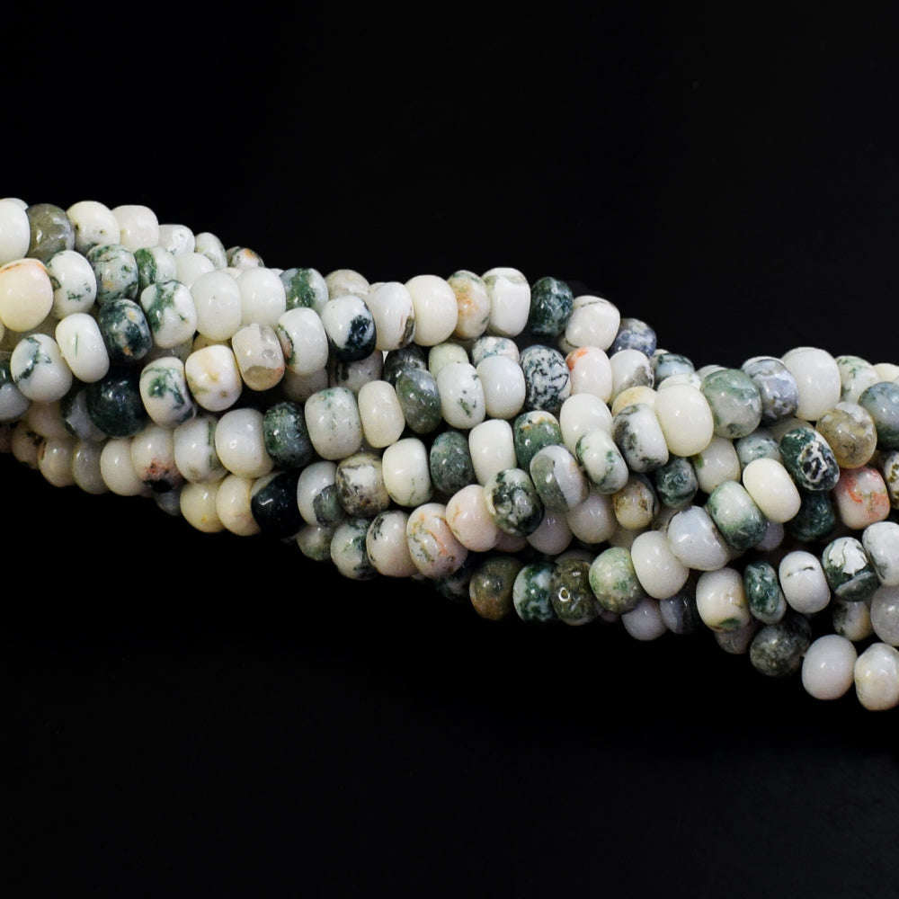 gemsmore:1 pc 8-9mm Tree Agate Drilled Beads Strand 13  inches gemsmore:1 pc 8-9mm Tree Agate Drilled Beads Strand 13  inches