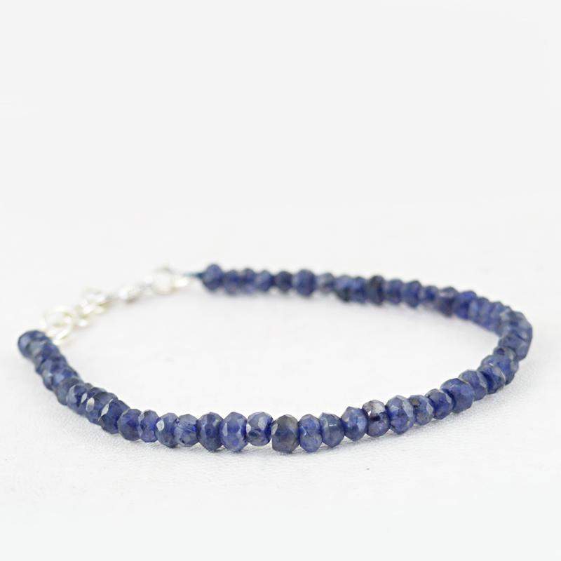 gemsmore:35.00 Cts Blue Tanzanite Bracelet Faceted - Natural Round Shape gemsmore:35.00 Cts Blue Tanzanite Bracelet Faceted - Natural Round Shape