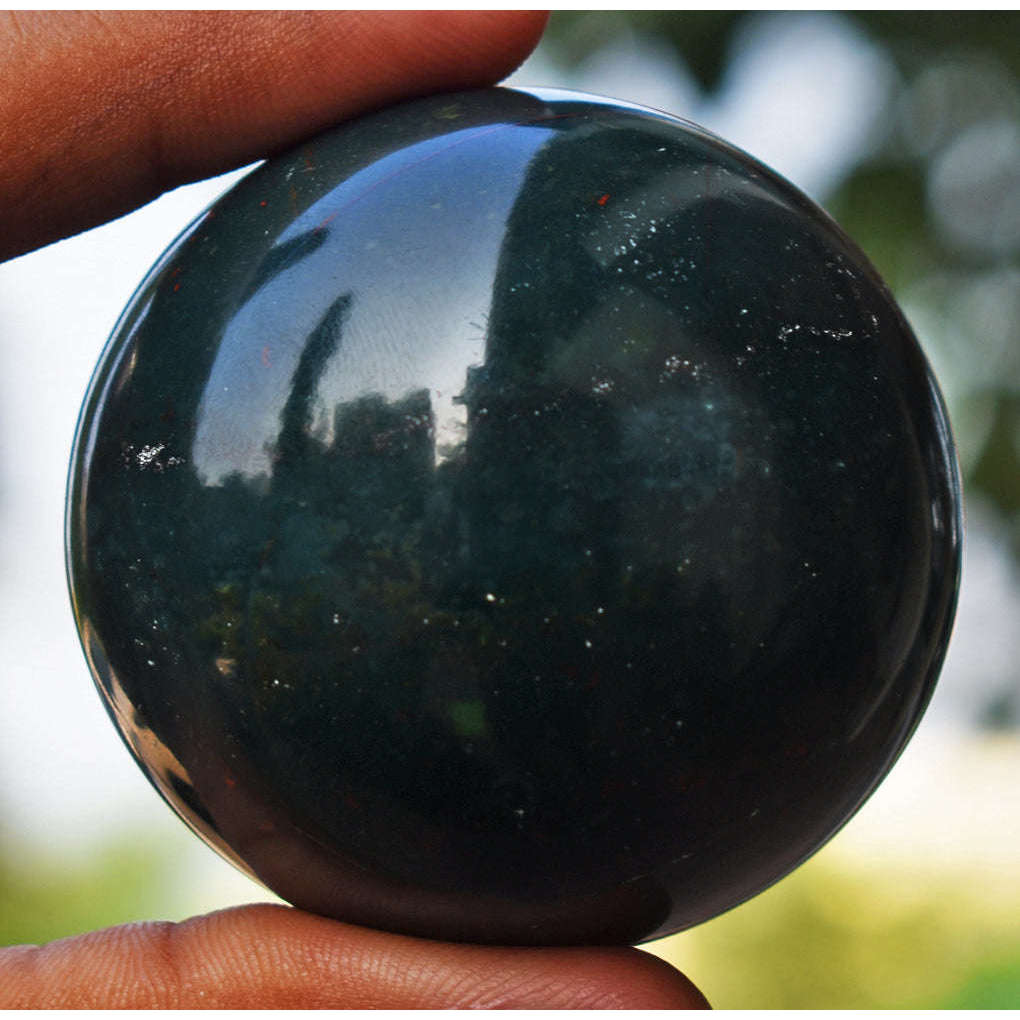 gemsmore:Amazing Bloodstone Healing Carved Sphere gemsmore:Amazing Bloodstone Healing Carved Sphere