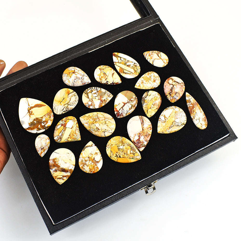 gemsmore:Amazing Brecciated Mookaite Untreated Gemstone Cabochon Lot gemsmore:Amazing Brecciated Mookaite Untreated Gemstone Cabochon Lot