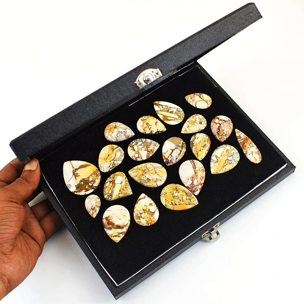 gemsmore:Amazing Brecciated Mookaite Untreated Gemstone Cabochon Lot gemsmore:Amazing Brecciated Mookaite Untreated Gemstone Cabochon Lot