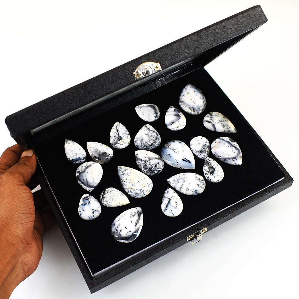 gemsmore:Amazing Dendrite Opal Untreated Gemstone Cabochon Lot gemsmore:Amazing Dendrite Opal Untreated Gemstone Cabochon Lot