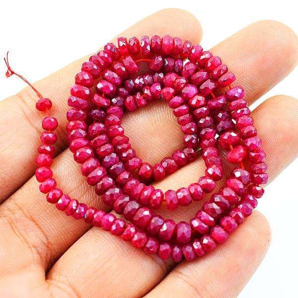 gemsmore:Amazing Faceted Red Garnet Round Shape Drilled Beads Strand gemsmore:Amazing Faceted Red Garnet Round Shape Drilled Beads Strand