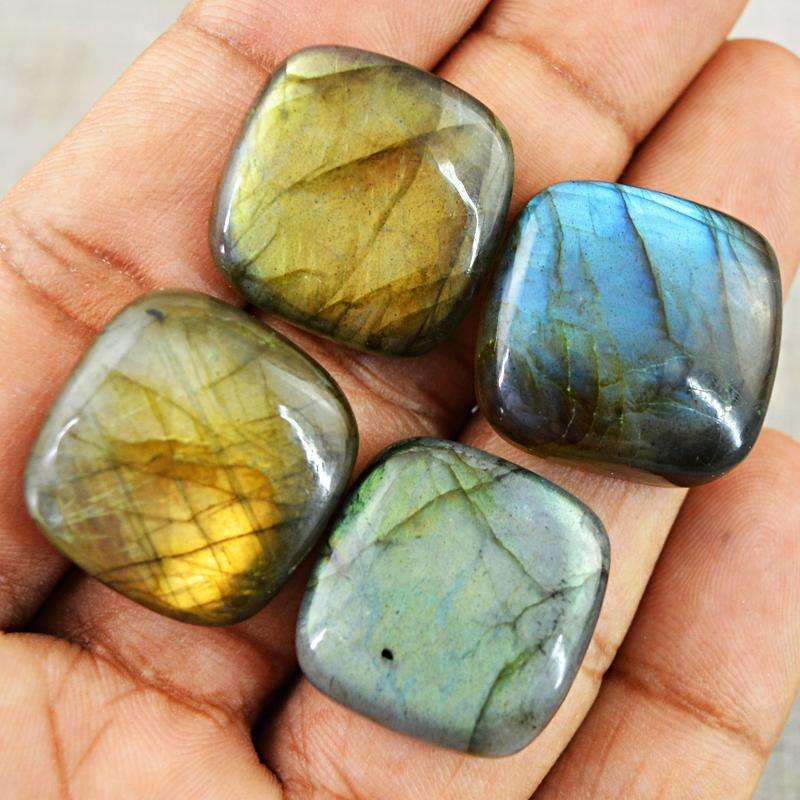 gemsmore:Amazing Golden & Blue Flash Labradorite Gemstone Lot Natural Untreated gemsmore:Amazing Golden & Blue Flash Labradorite Gemstone Lot Natural Untreated